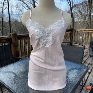 Vintage Y2K Pink Slip Dress with adjustable straps